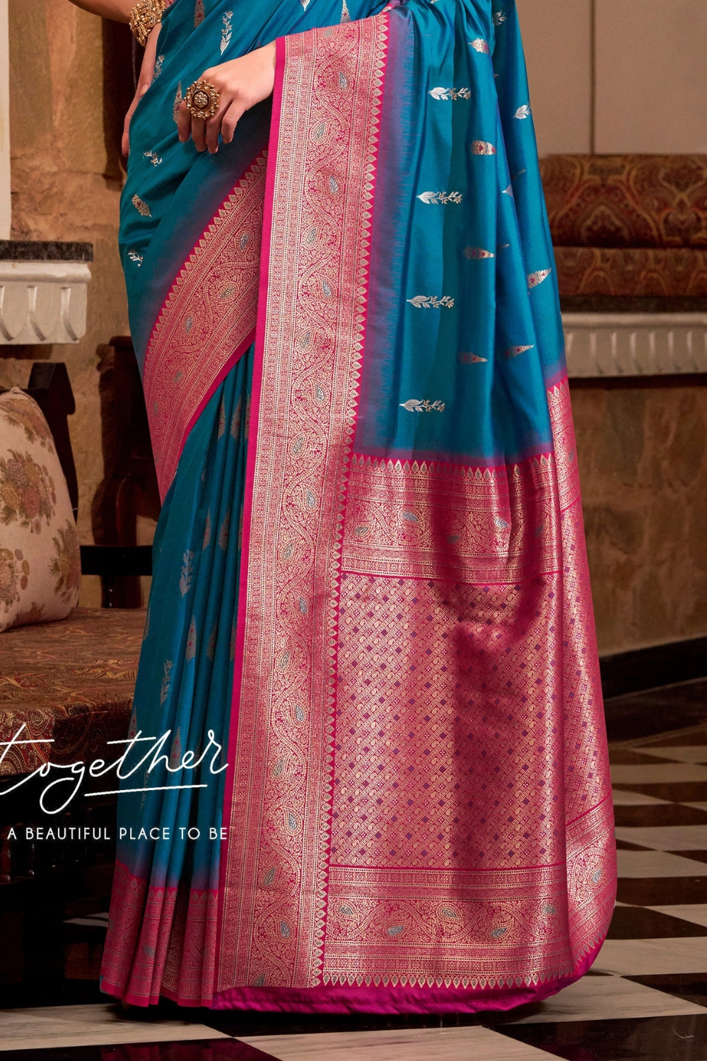 Blue Soft Silk Saree