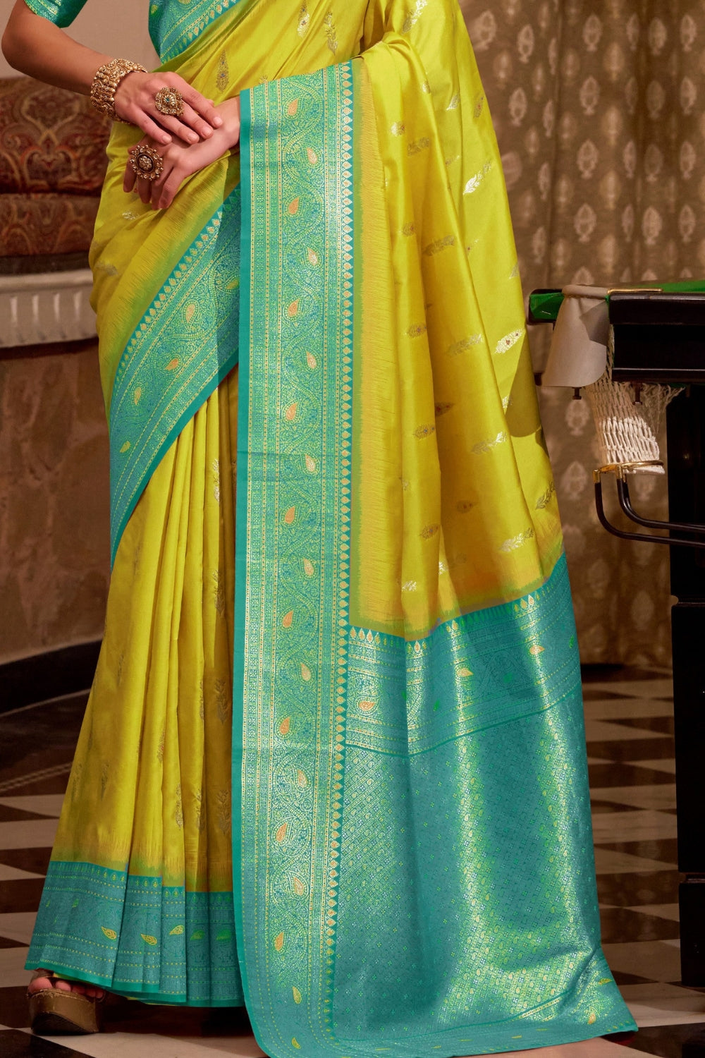 Yellow Soft Silk Saree