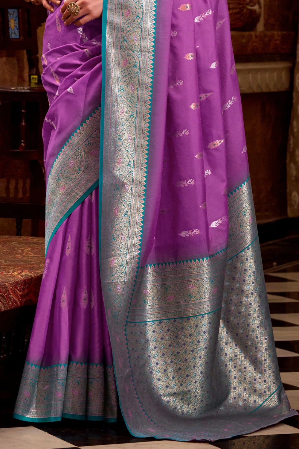 Purple Soft Silk Saree