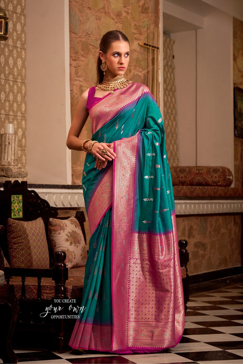 Sky Blue Soft Silk Saree