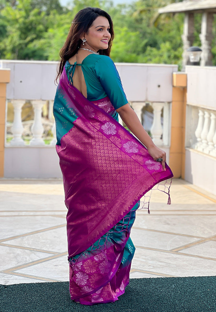Blush Pink Soft Silk Saree