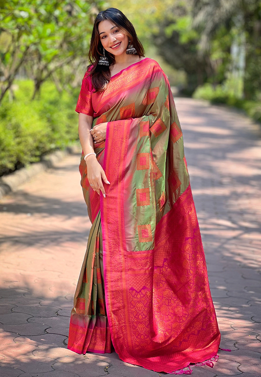 MEGANDI BANARASI SILK BLEND SAREE