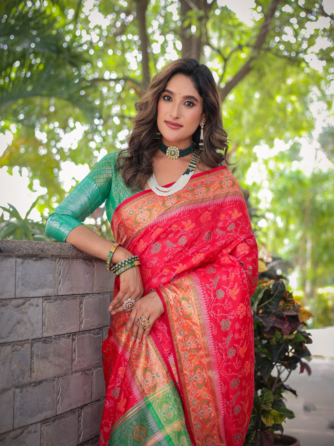 RUBY PINK BANARASI PATOLA SOFT SILK