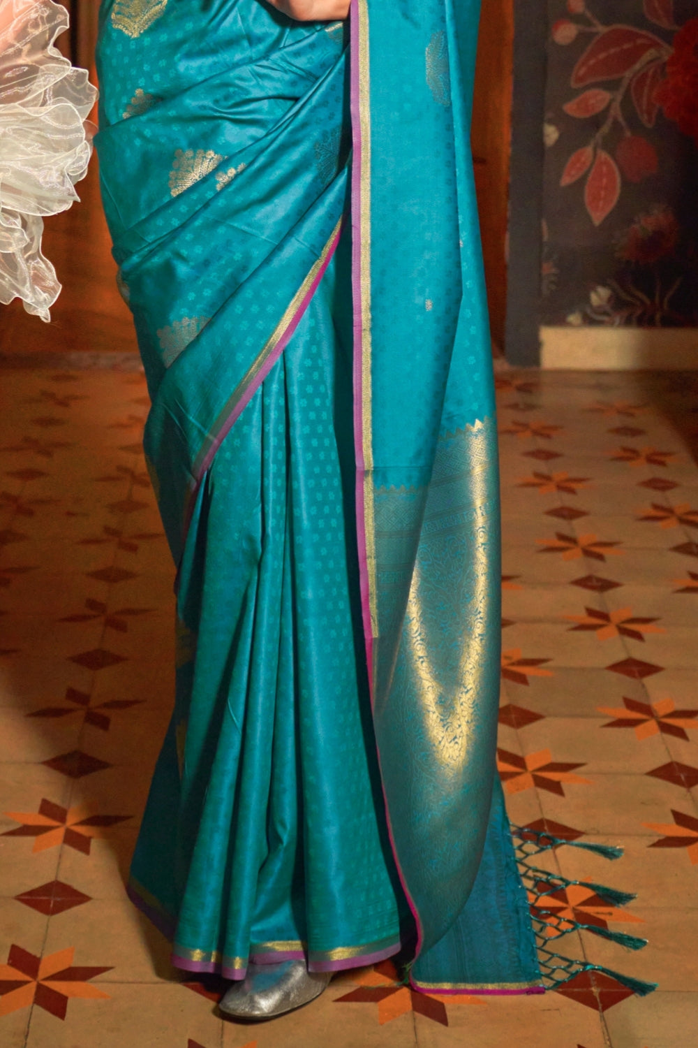 Light Blue Silk Saree