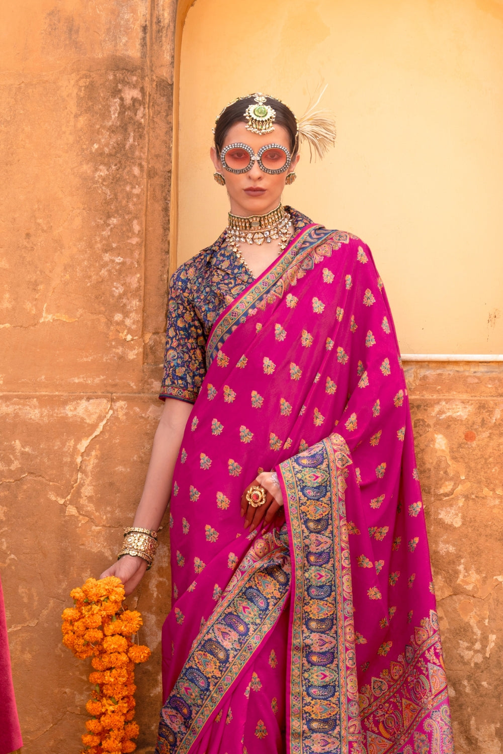 Pink Patola Silk Saree