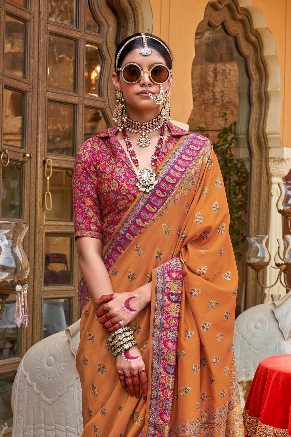 Orange Patola Silk Saree