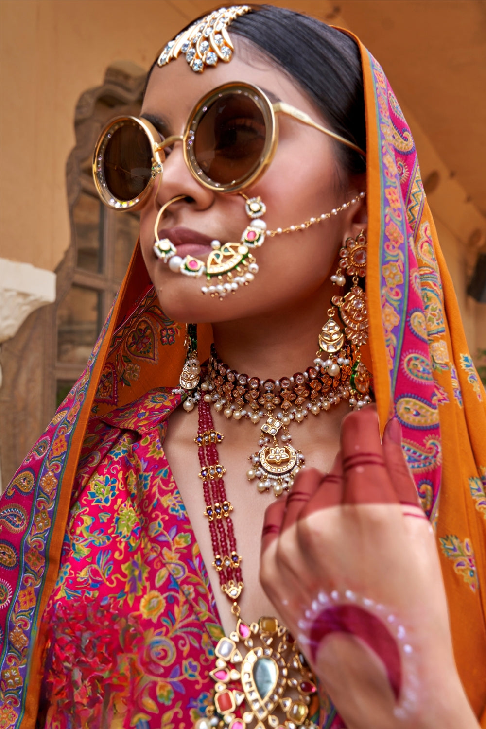Orange Patola Silk Saree