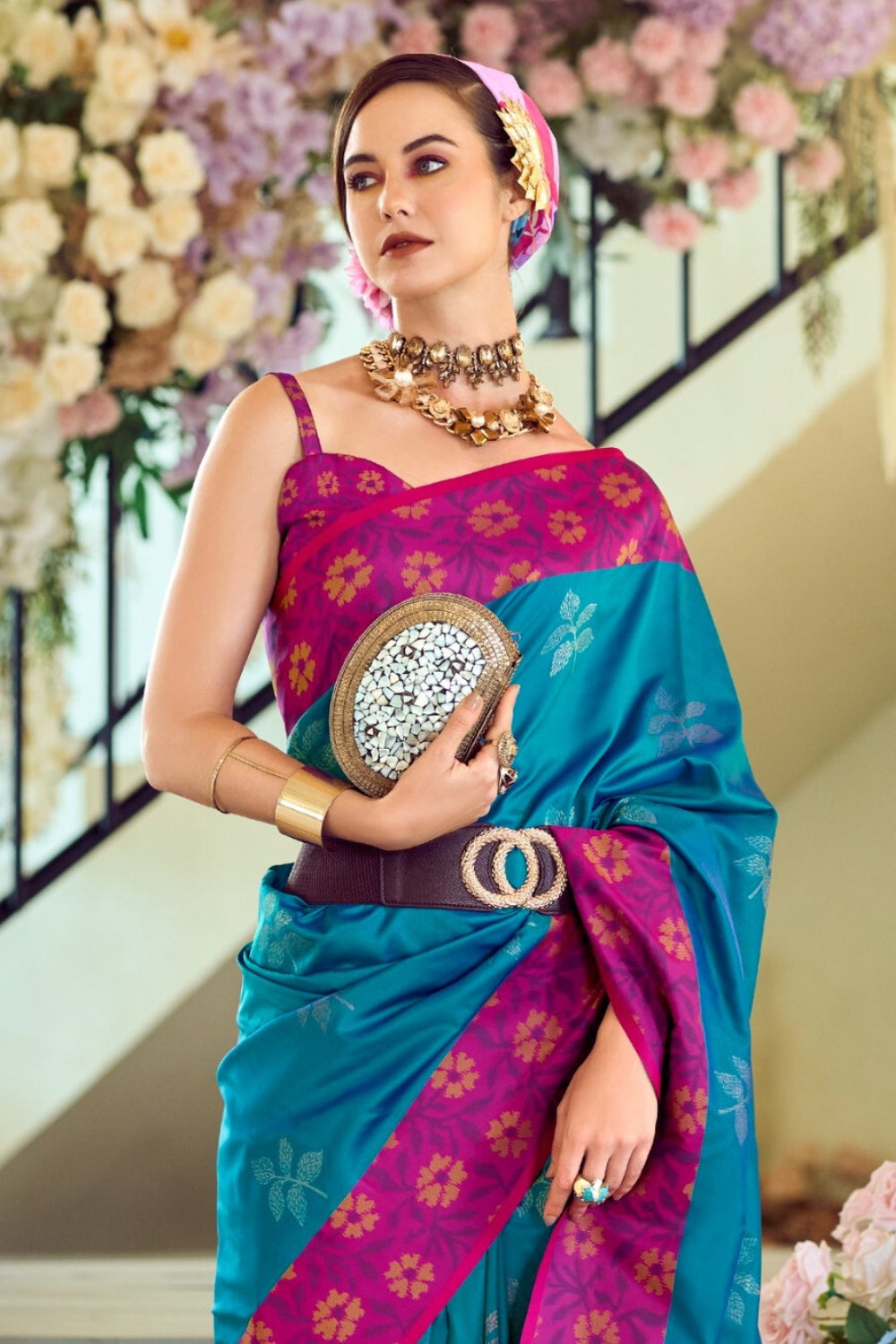 Blue Soft Silk Saree