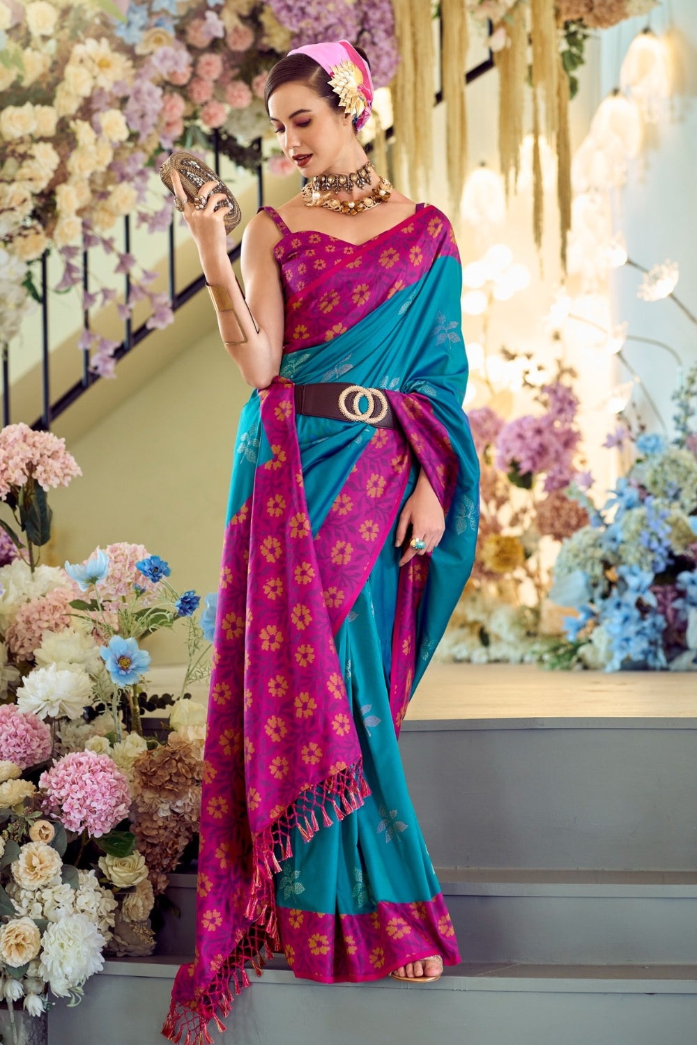 Blue Soft Silk Saree
