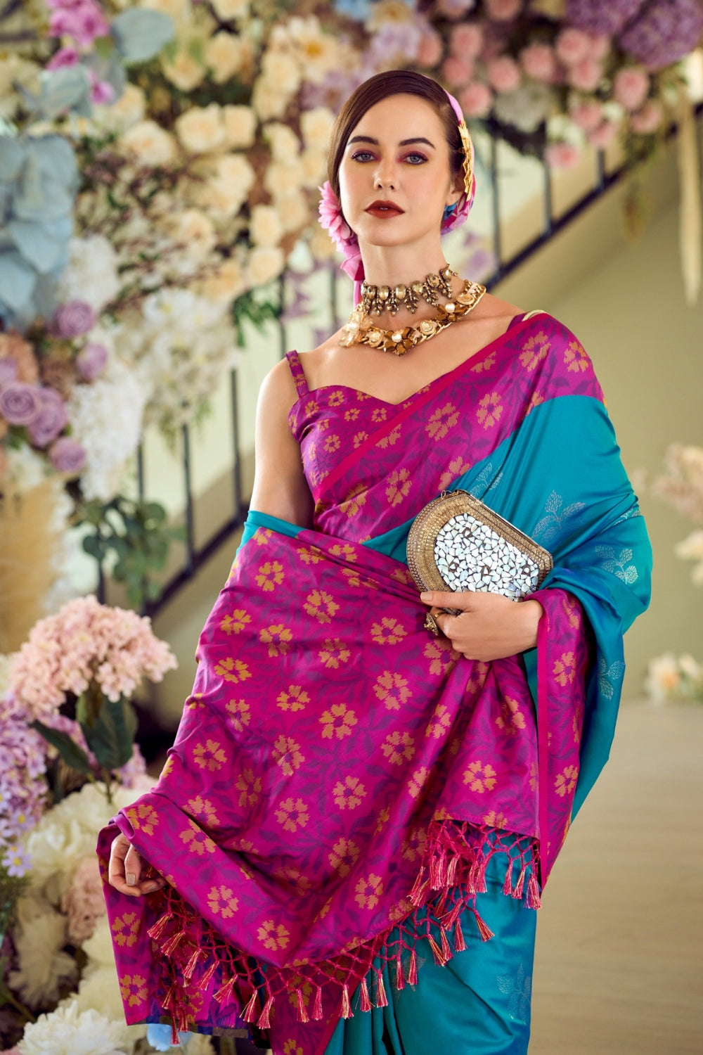 Blue Soft Silk Saree