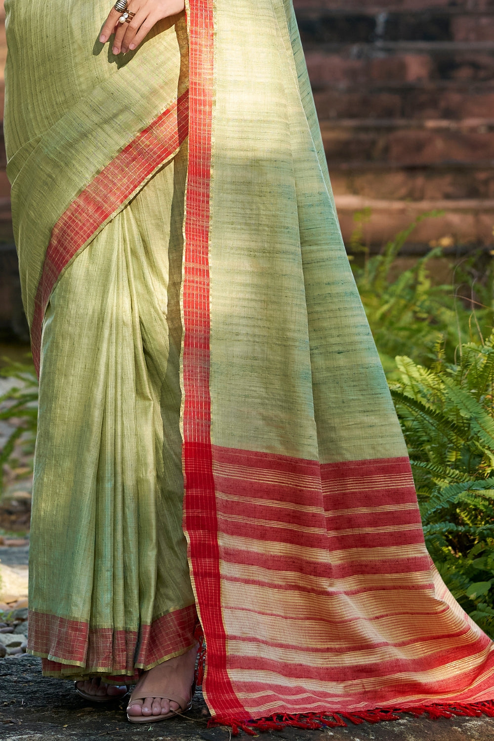 Green Handloom Silk Saree