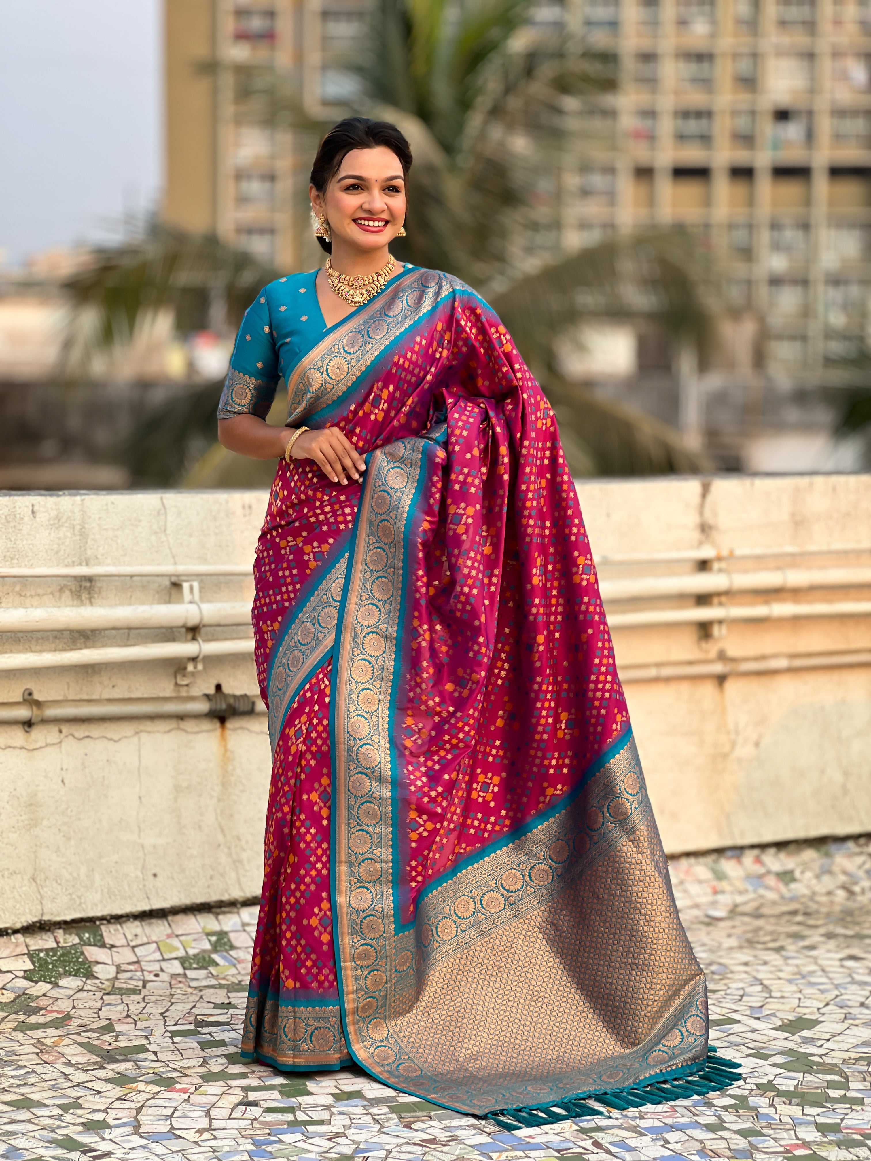 PINK PATOLA SILK SAREE