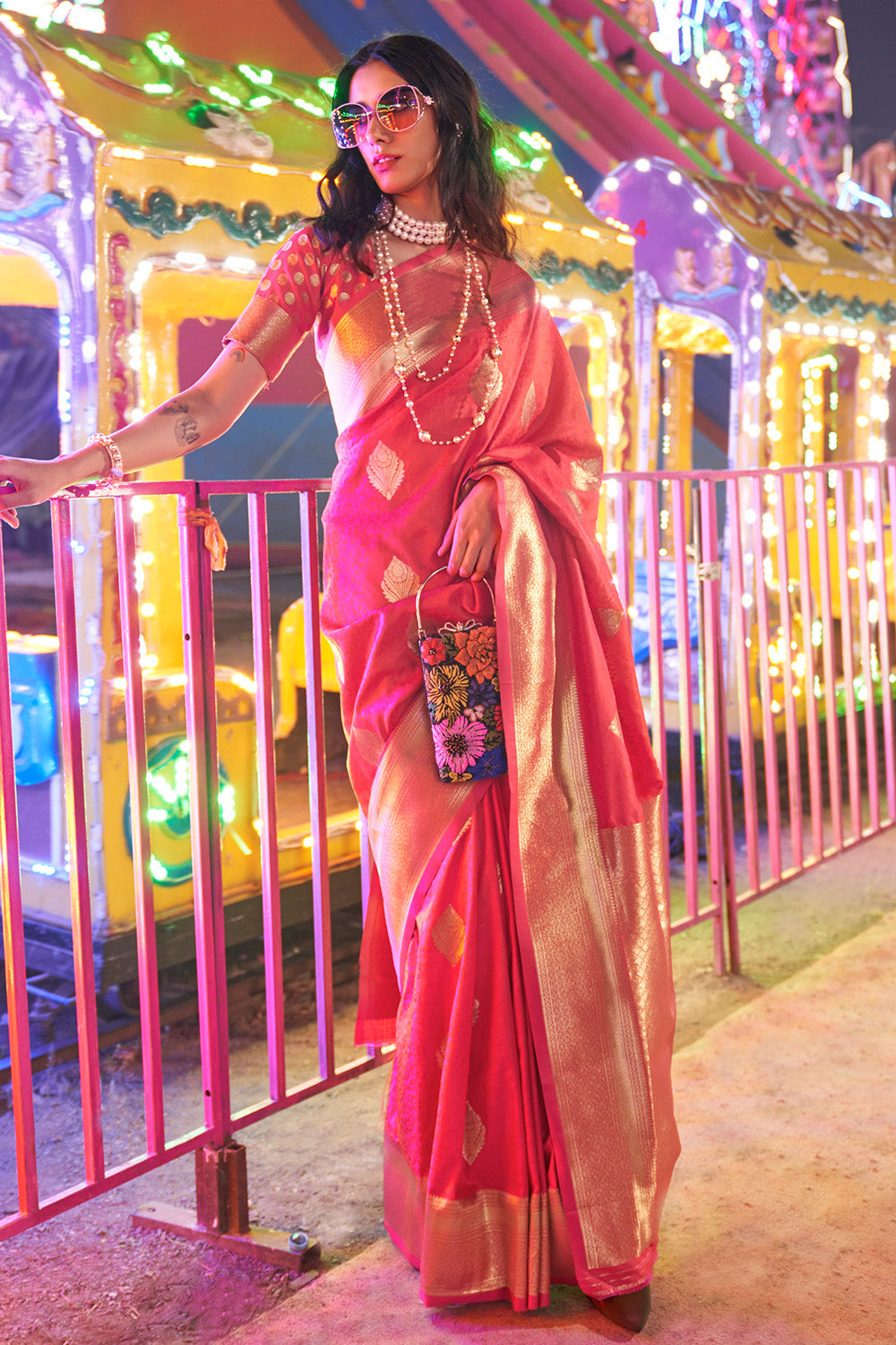 Buy Azure Blue Kanjivaram Saree Nitaraa