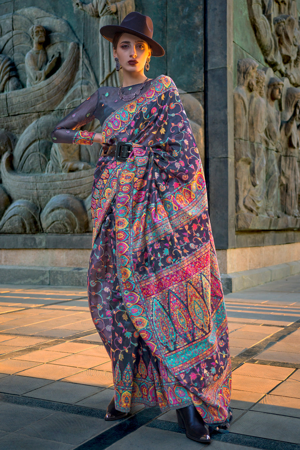 Buy Dandelion Yellow Raw Silk Saree Nitaraa
