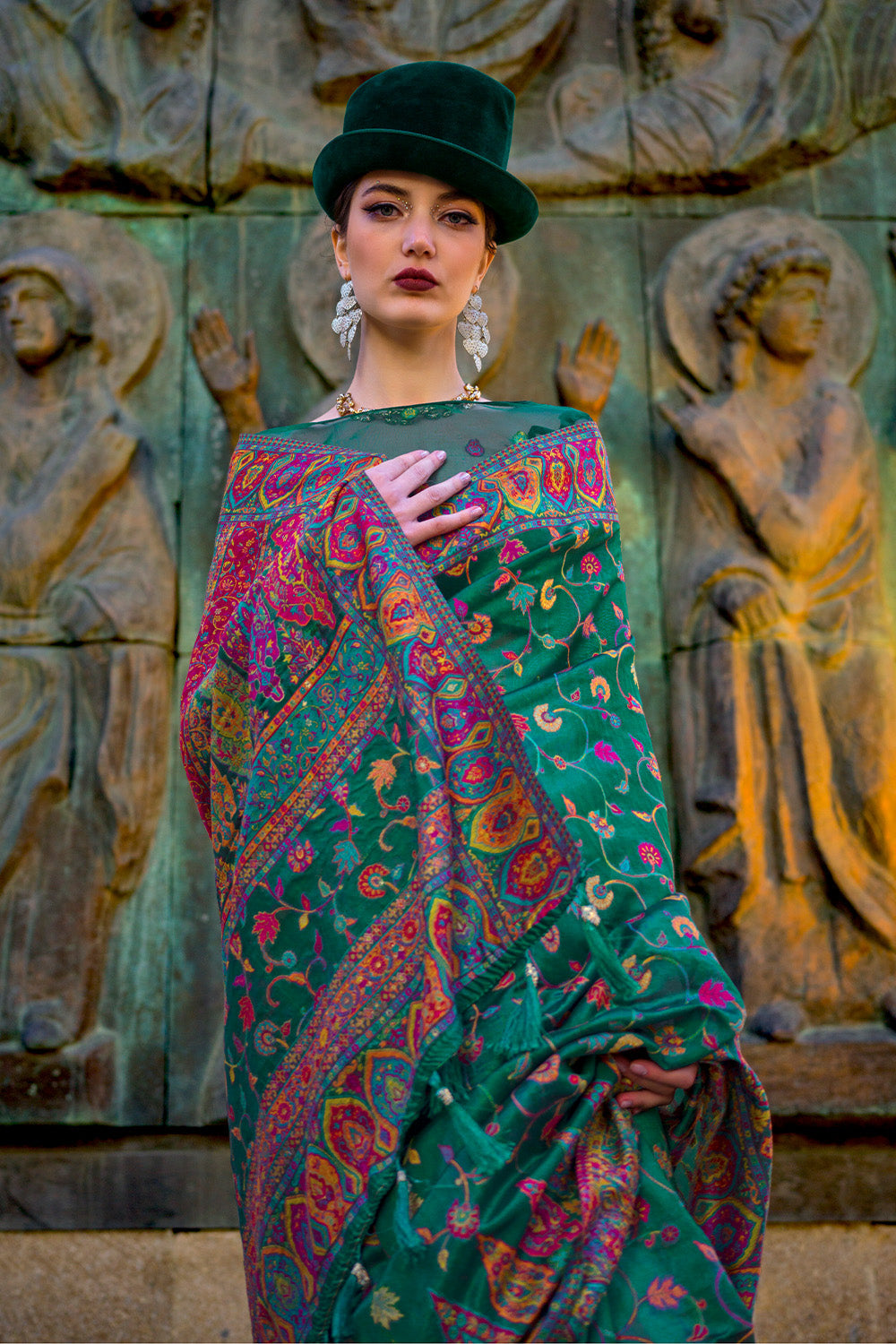 Buy Pink And Red Raw Silk Saree Nitaraa