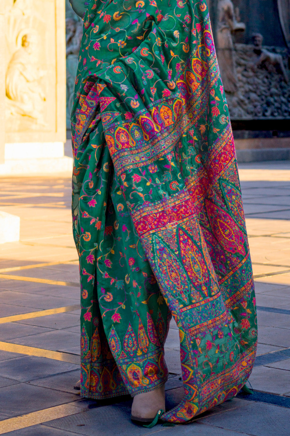 Buy Green And Red Patola Saree Nitaraa