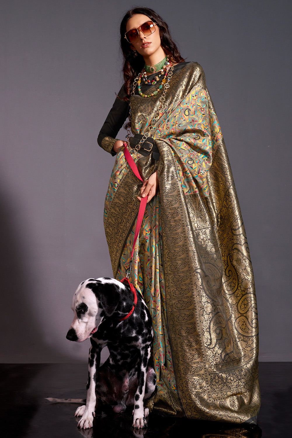 Buy Patriarch Purple Kanjivaram Saree Nitaraa