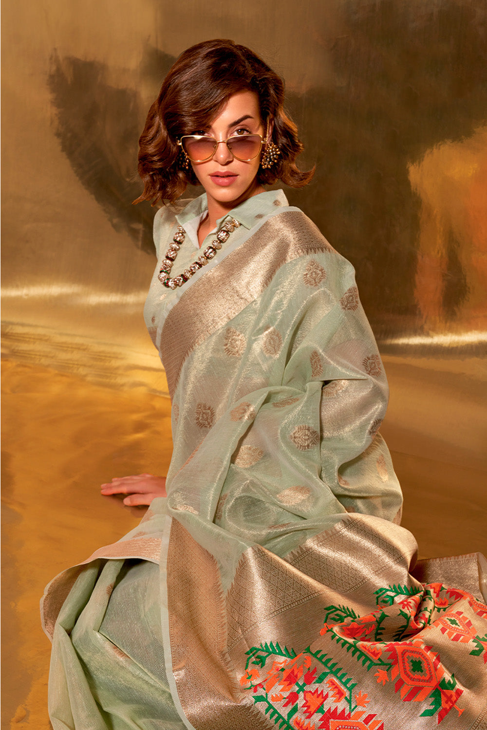 Buy Pale Purple Kanjivaram Silk saree Nitaraa
