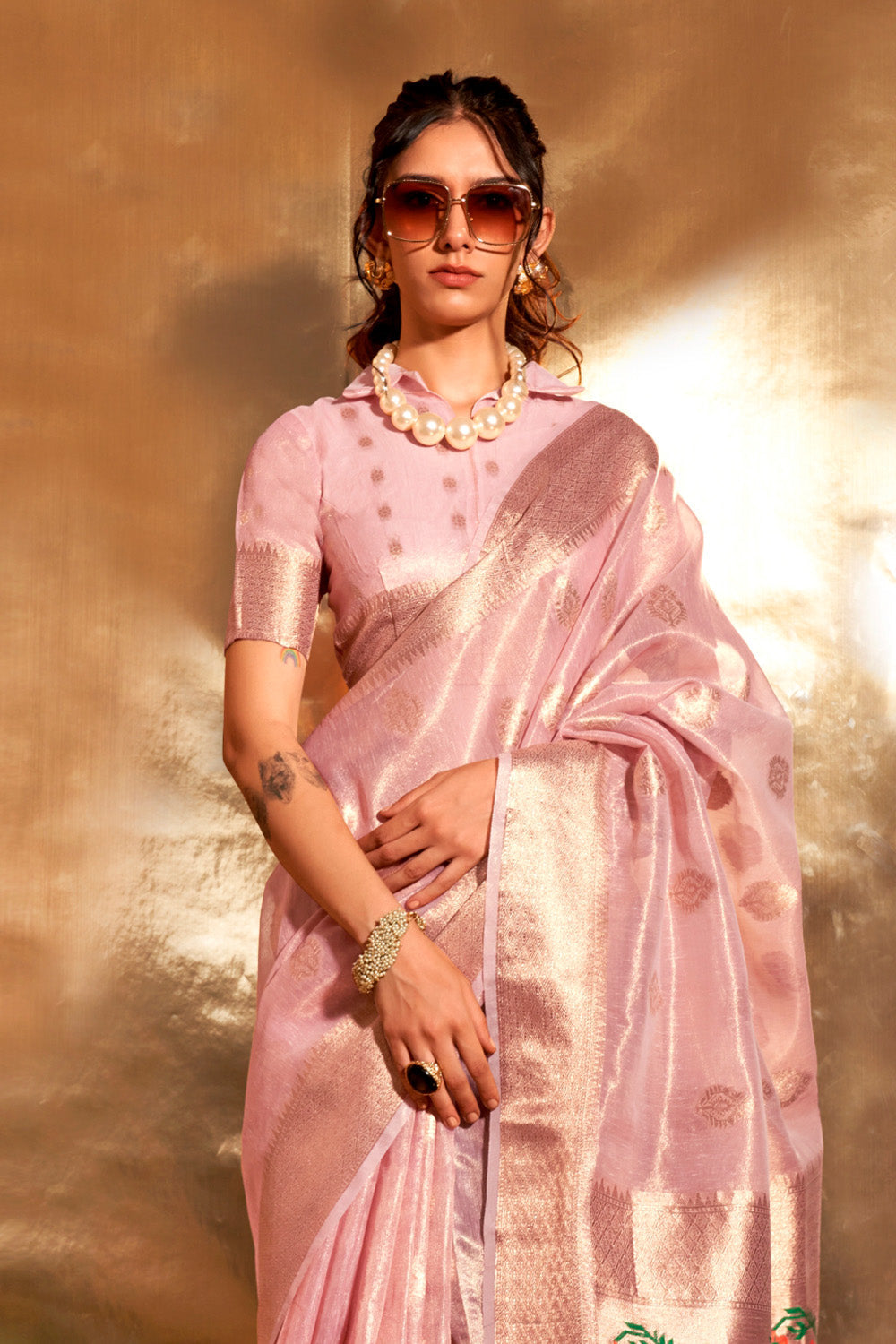 Buy Carmine Red Kanjivaram Silk saree Nitaraa