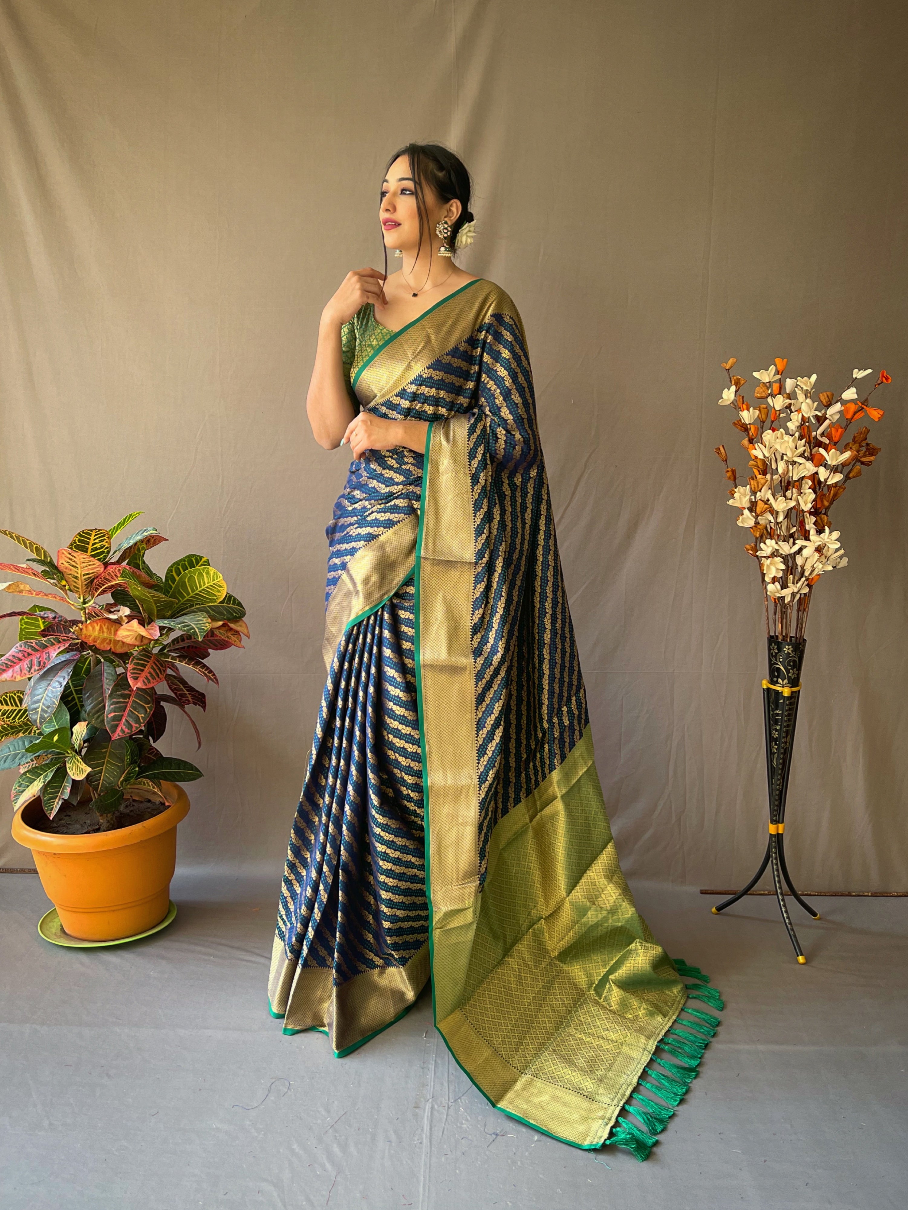 Blue Patola Saree
