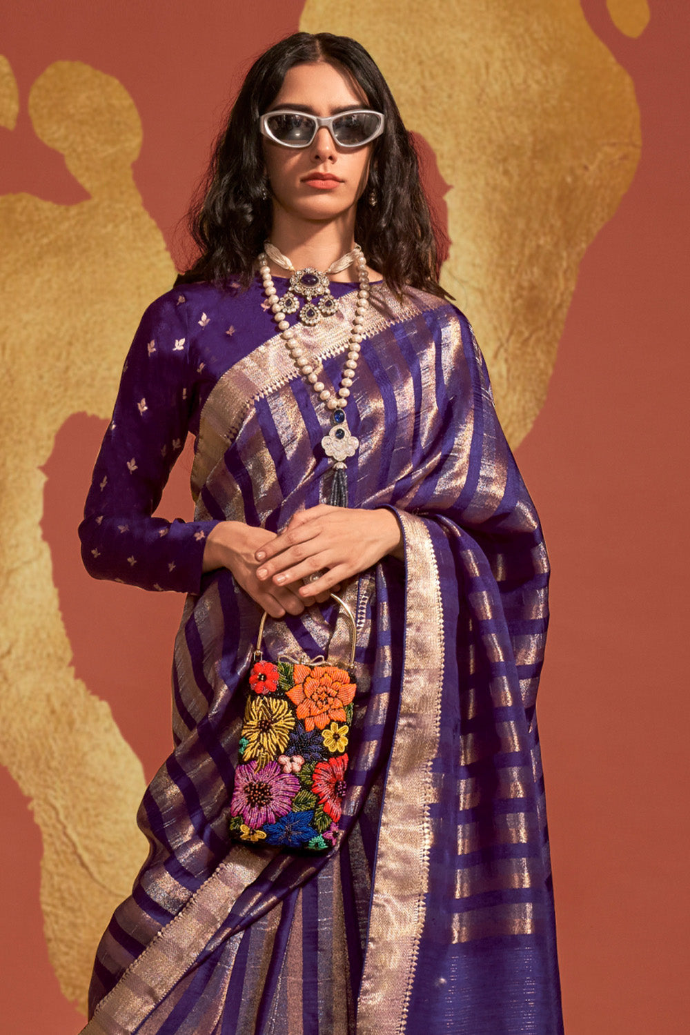 Buy Orange And Green Patola Saree Nitaraa