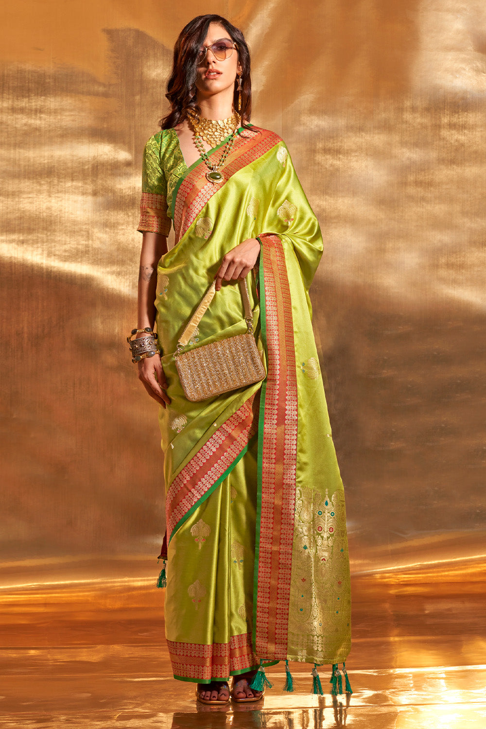 Buy Slate Grey Kanjivaram Saree Nitaraa
