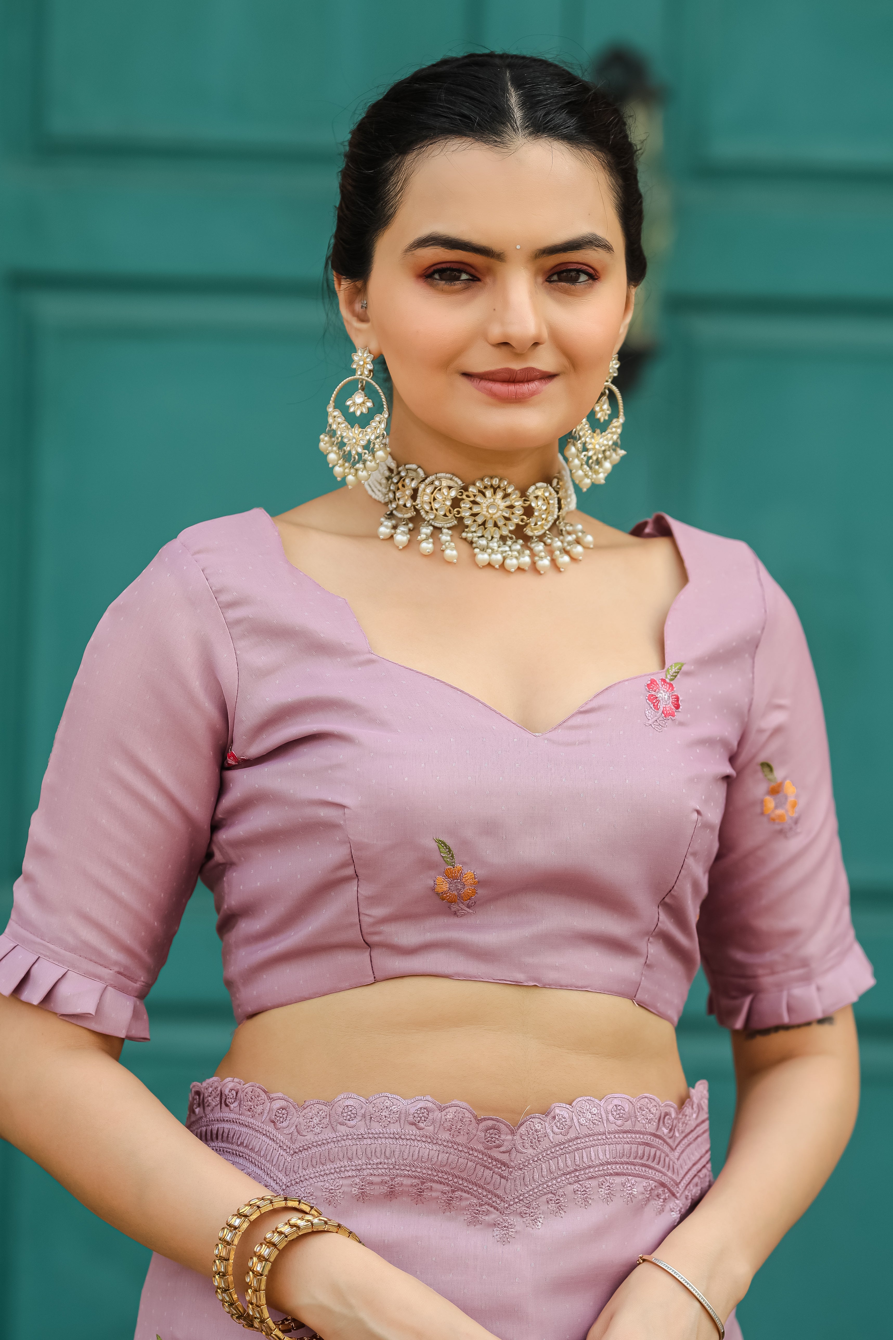 LAVENDER Tussar Cotton  Saree