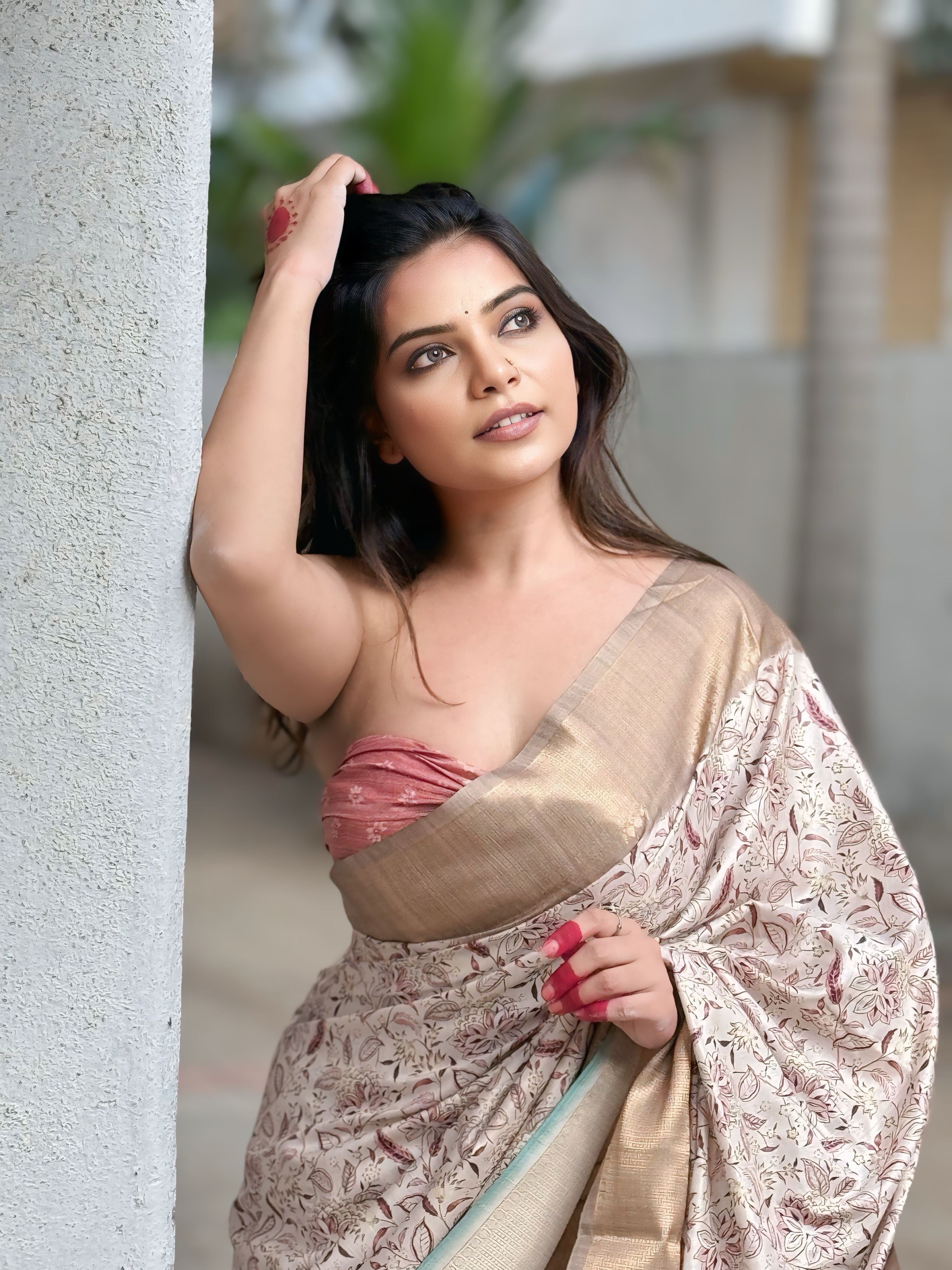 BAIGE BANARASI SILK BLEND SAREE