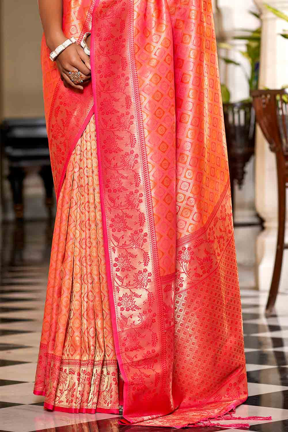 Buy Persian Green Handcrafted Kanjivaram Saree Nitaraa