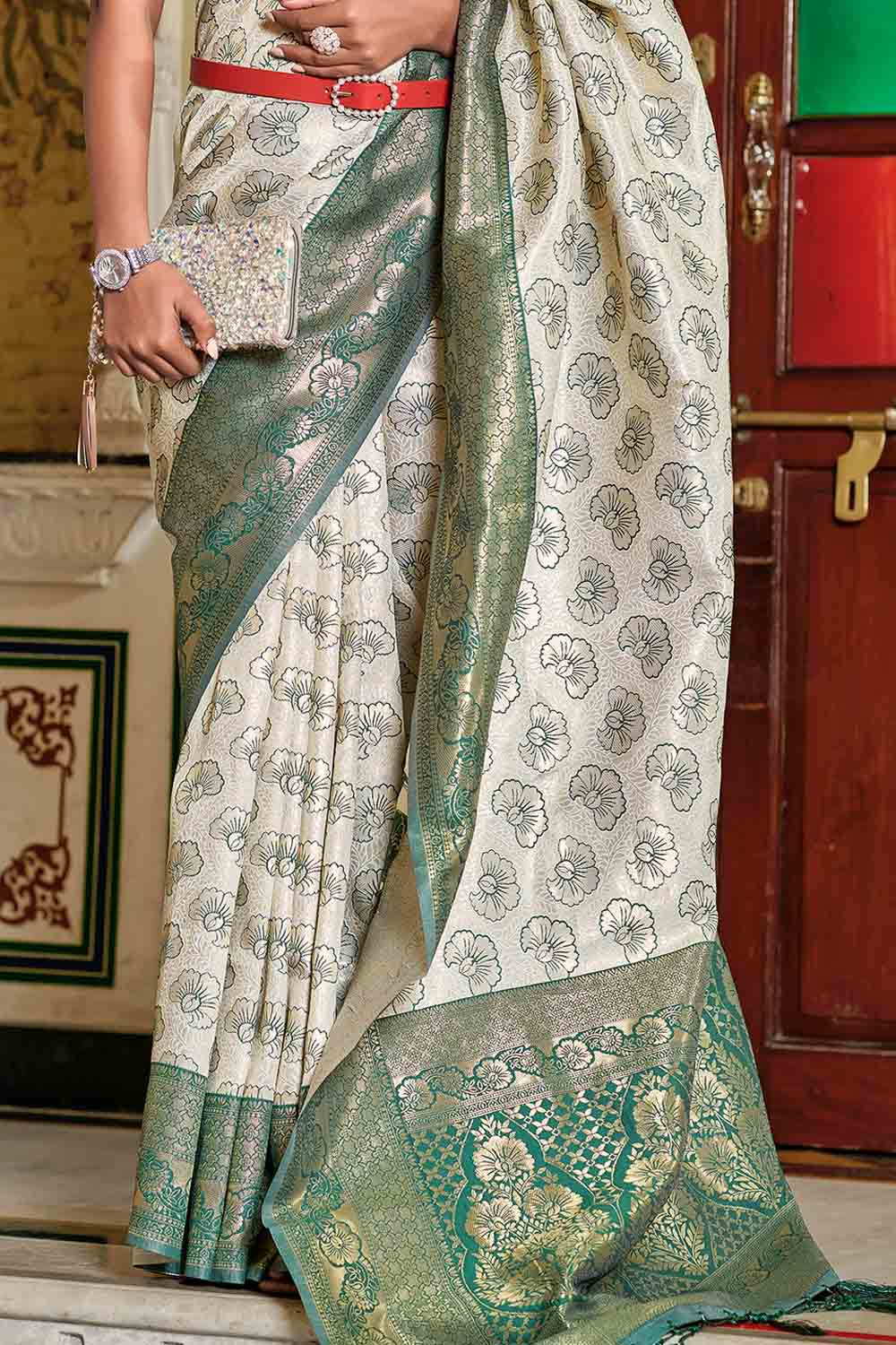 Buy Mauve Purple Pure Organza Saree Nitaraa