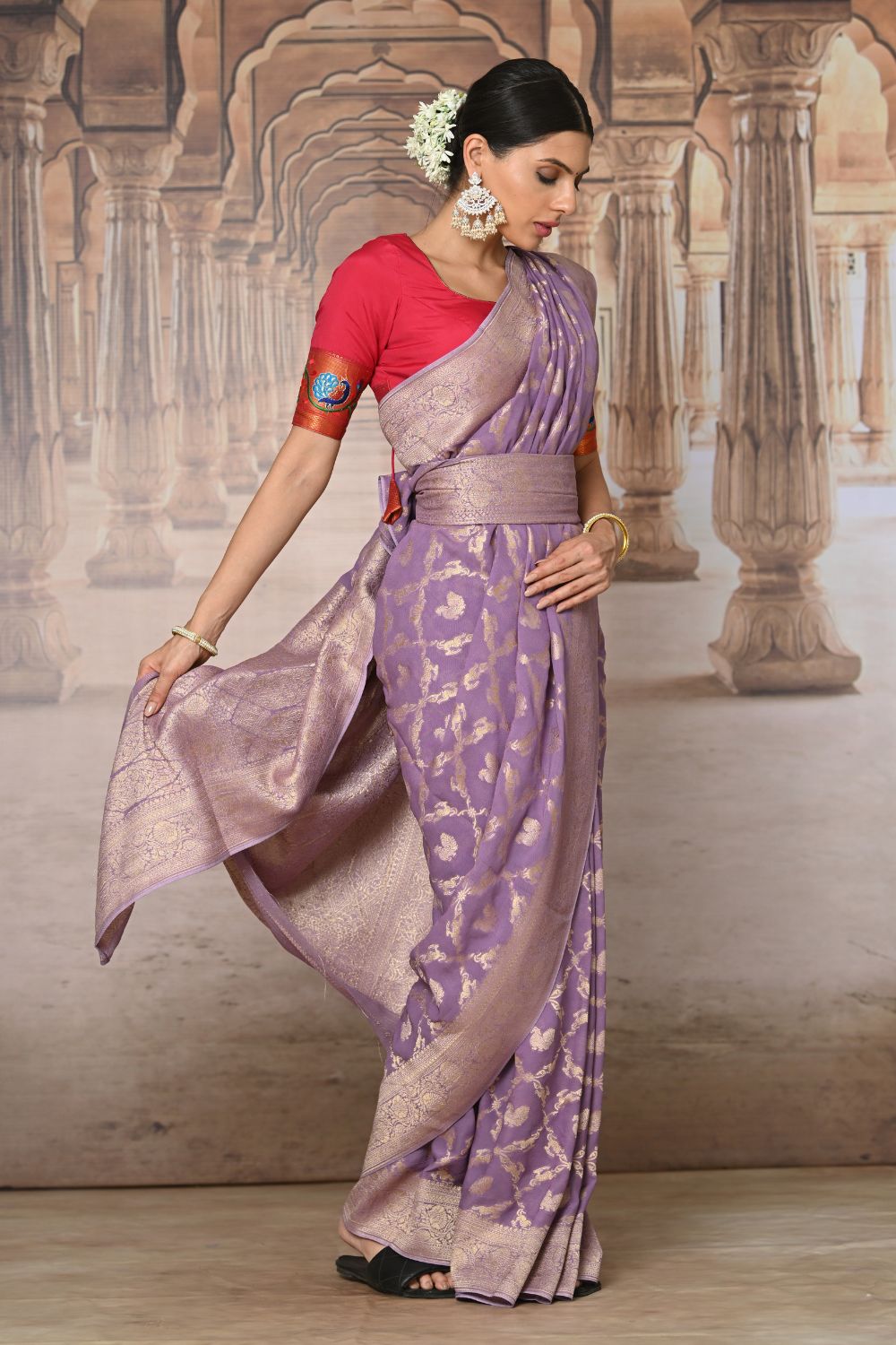 Buy Blue Cotton Saree Nitaraa
