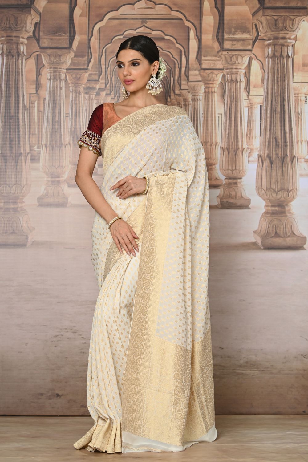 Buy Green Banarasi Silk Saree Nitaraa