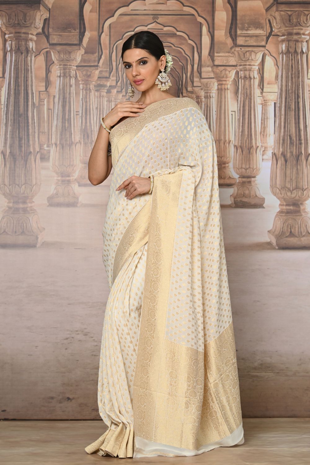 Buy Pink Banarasi Silk Saree Nitaraa
