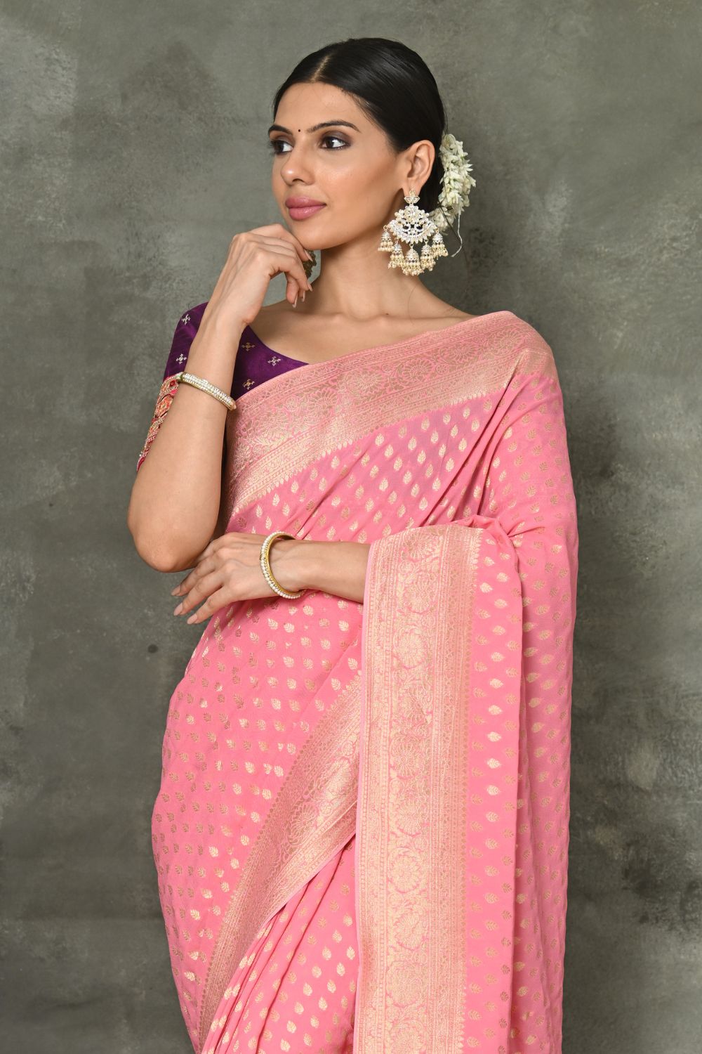 Buy Bright Yellow Cotton Chikankari Saree Nitaraa