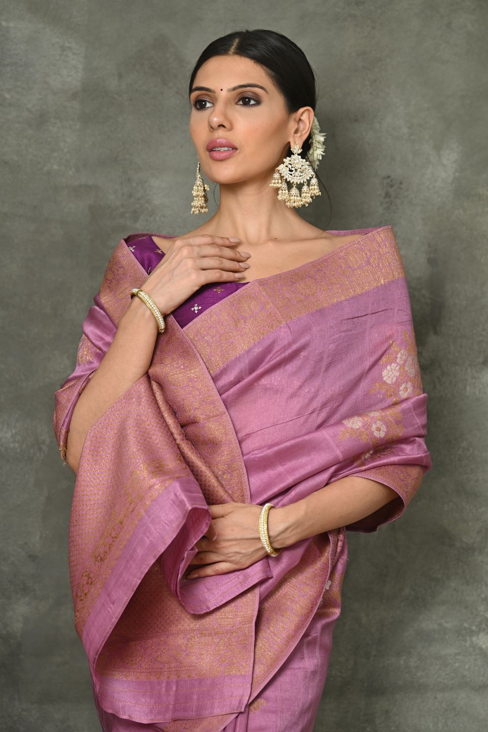 Buy Deep Pink Pure Leheriya Organza Saree Nitaraa