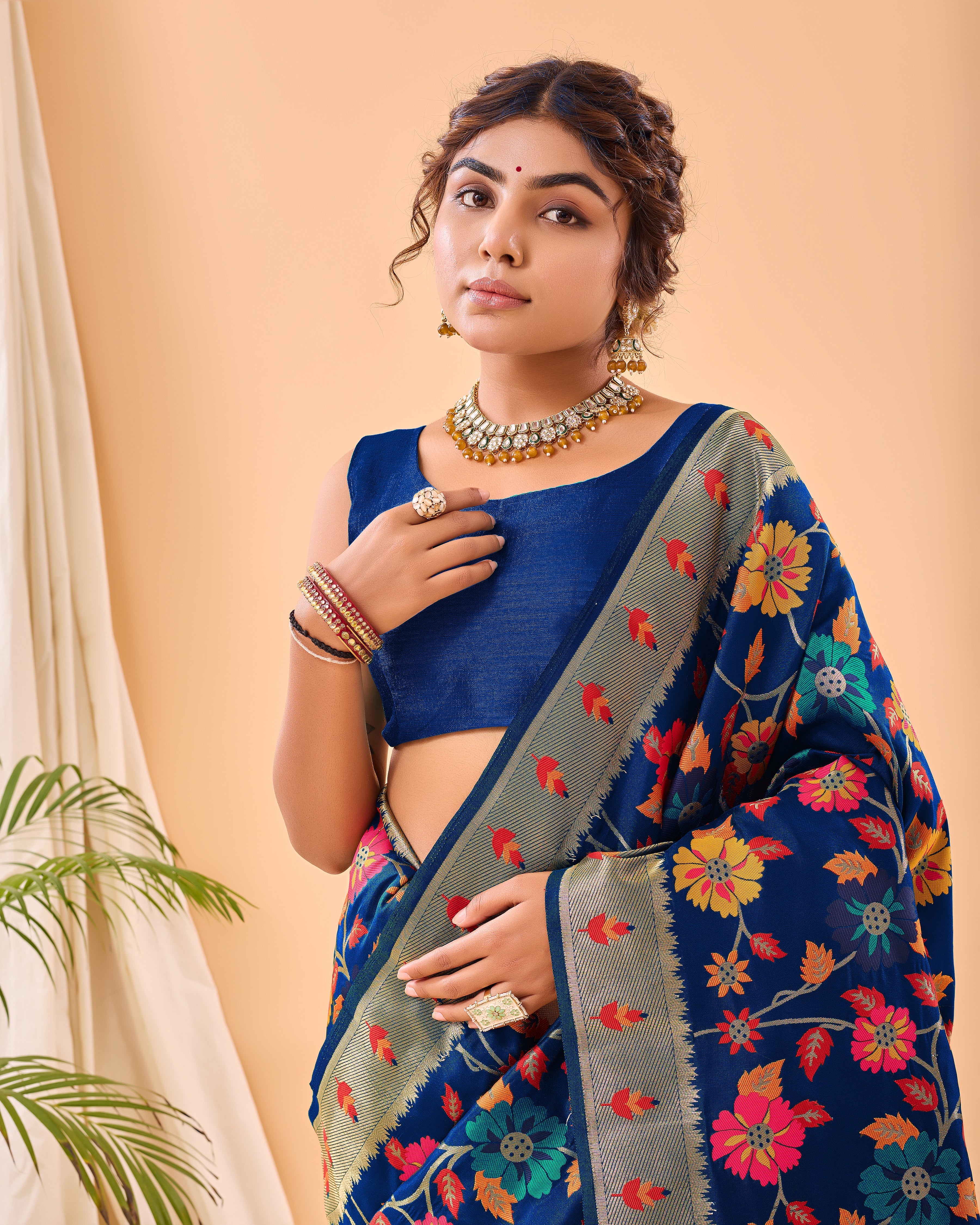 VOILET Pure paithani silk  SAREE