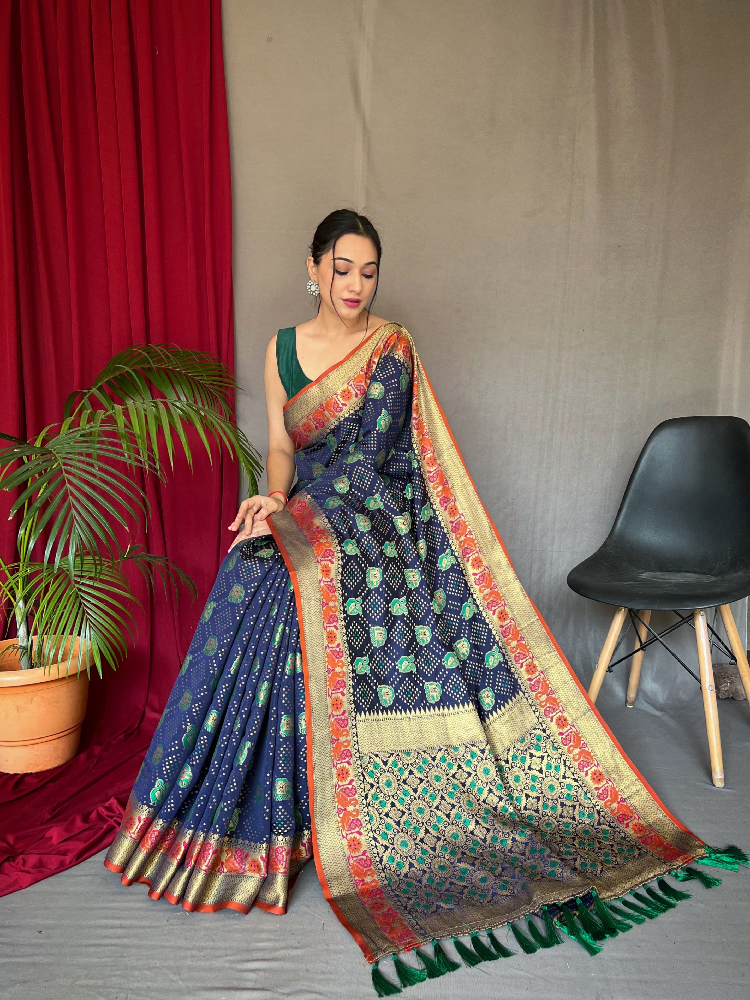 NAVY Silk SAREE