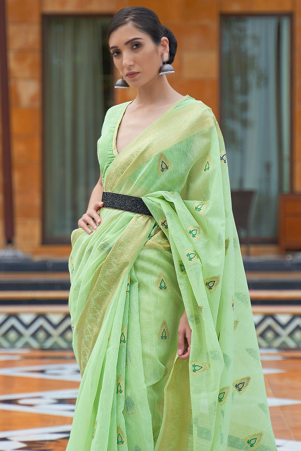 Buy Cider Brown Zari Woven Beautiful South Silk Saree Nitaraa