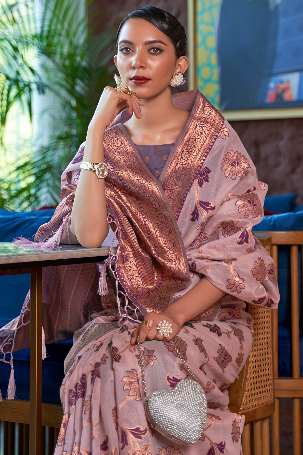 Buy Navy Blue Paithani Silk Saree Nitaraa