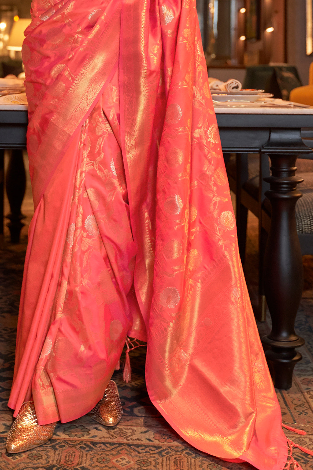 Buy Peacock Blue Banarasi Saree Nitaraa