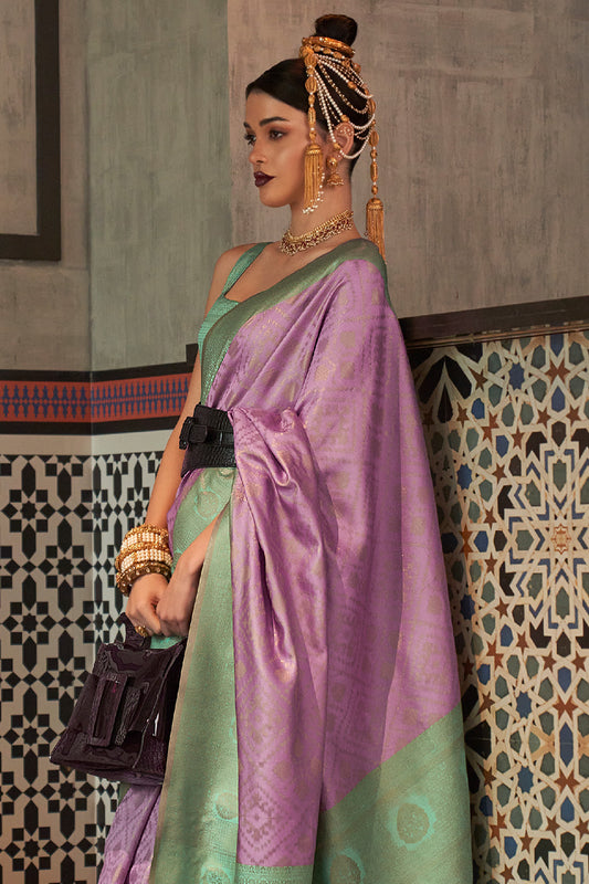 Amethyst Purple Kanjivaram Saree