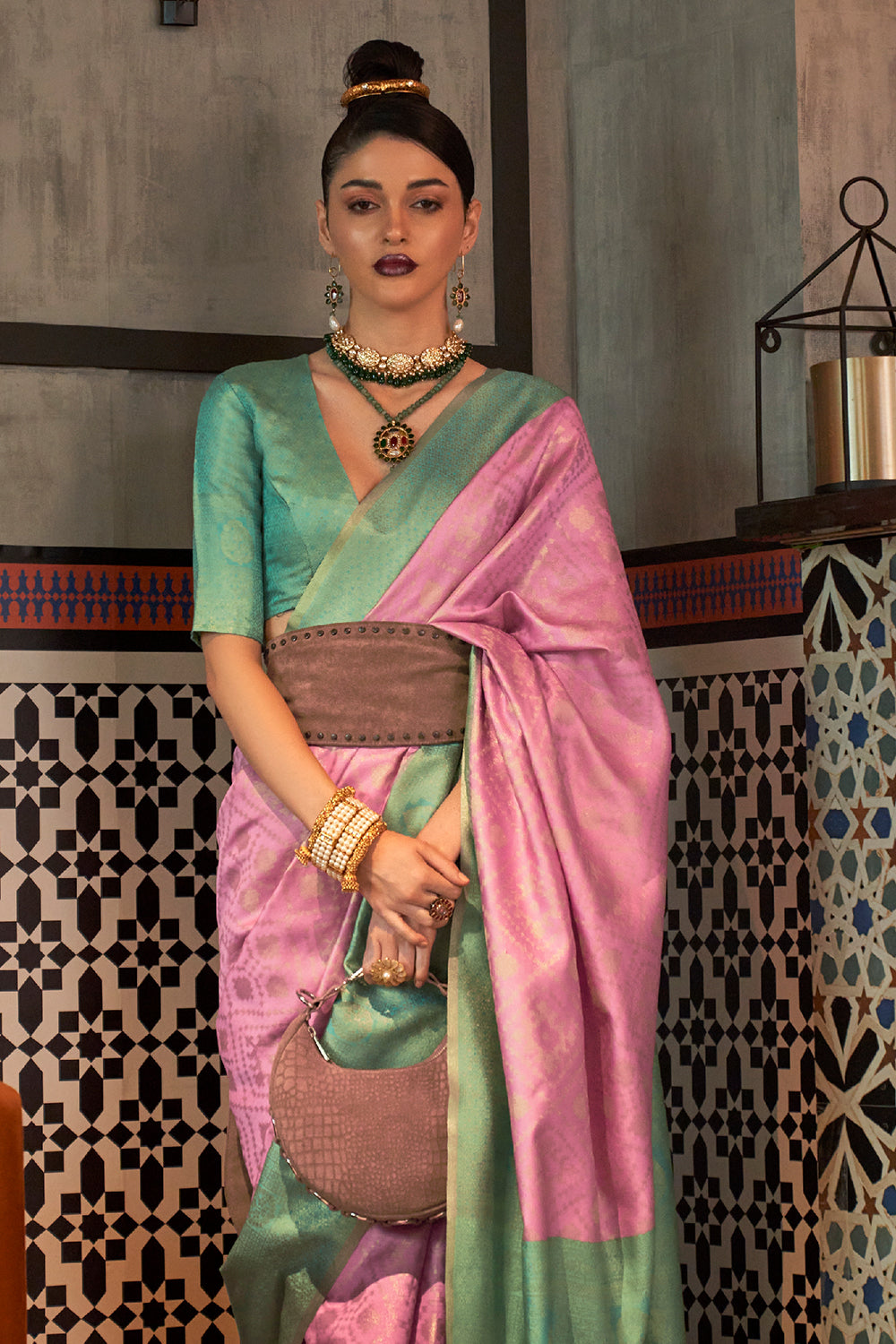 Buy Sangria Purple Tussar Saree Nitaraa
