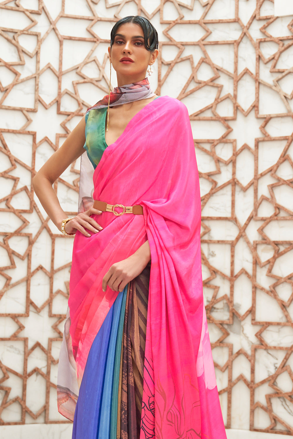 Buy Sapphire Blue Kanjivaram Saree Nitaraa