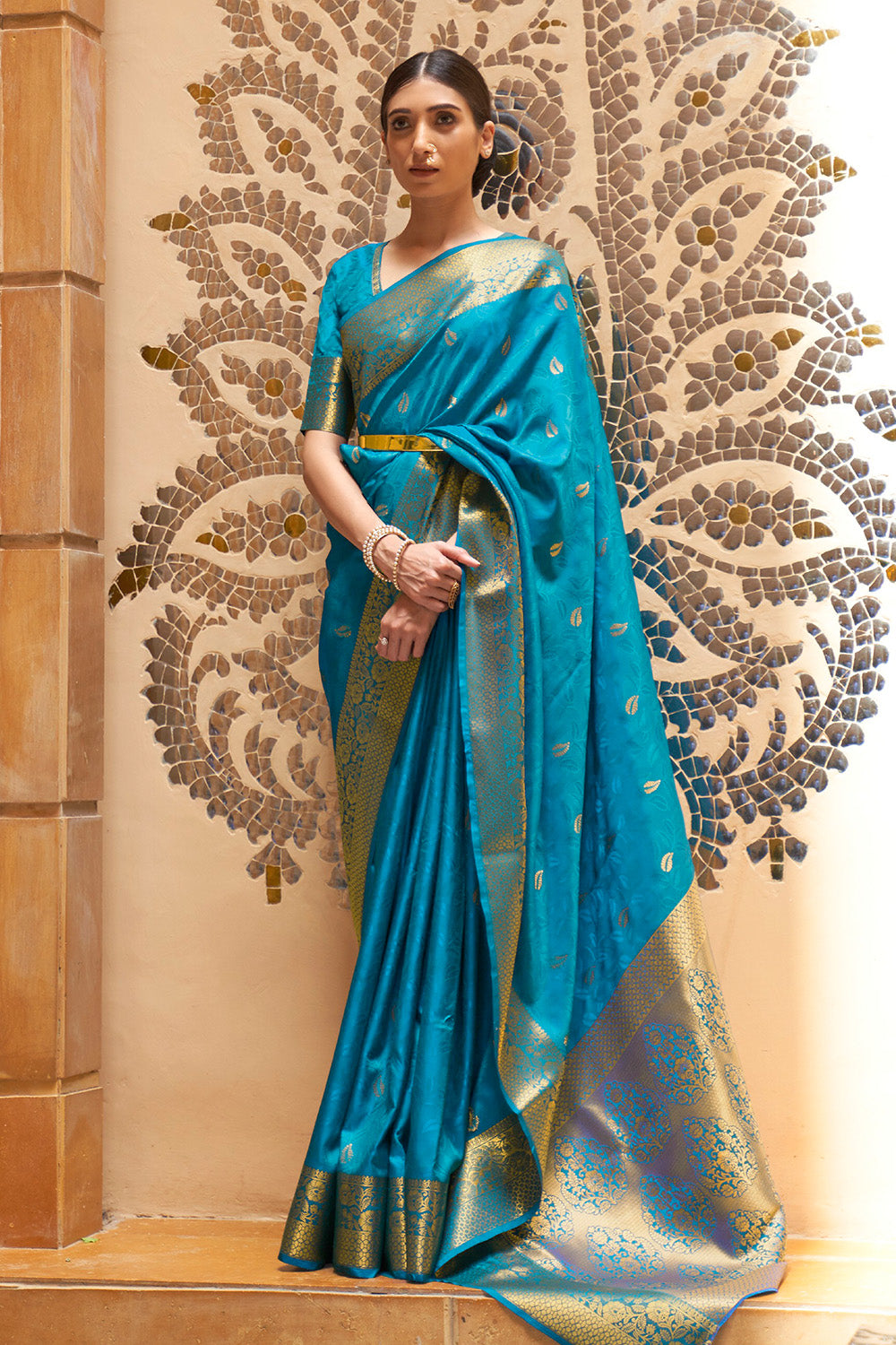 Buy Usafa Blue Patola Saree Nitaraa