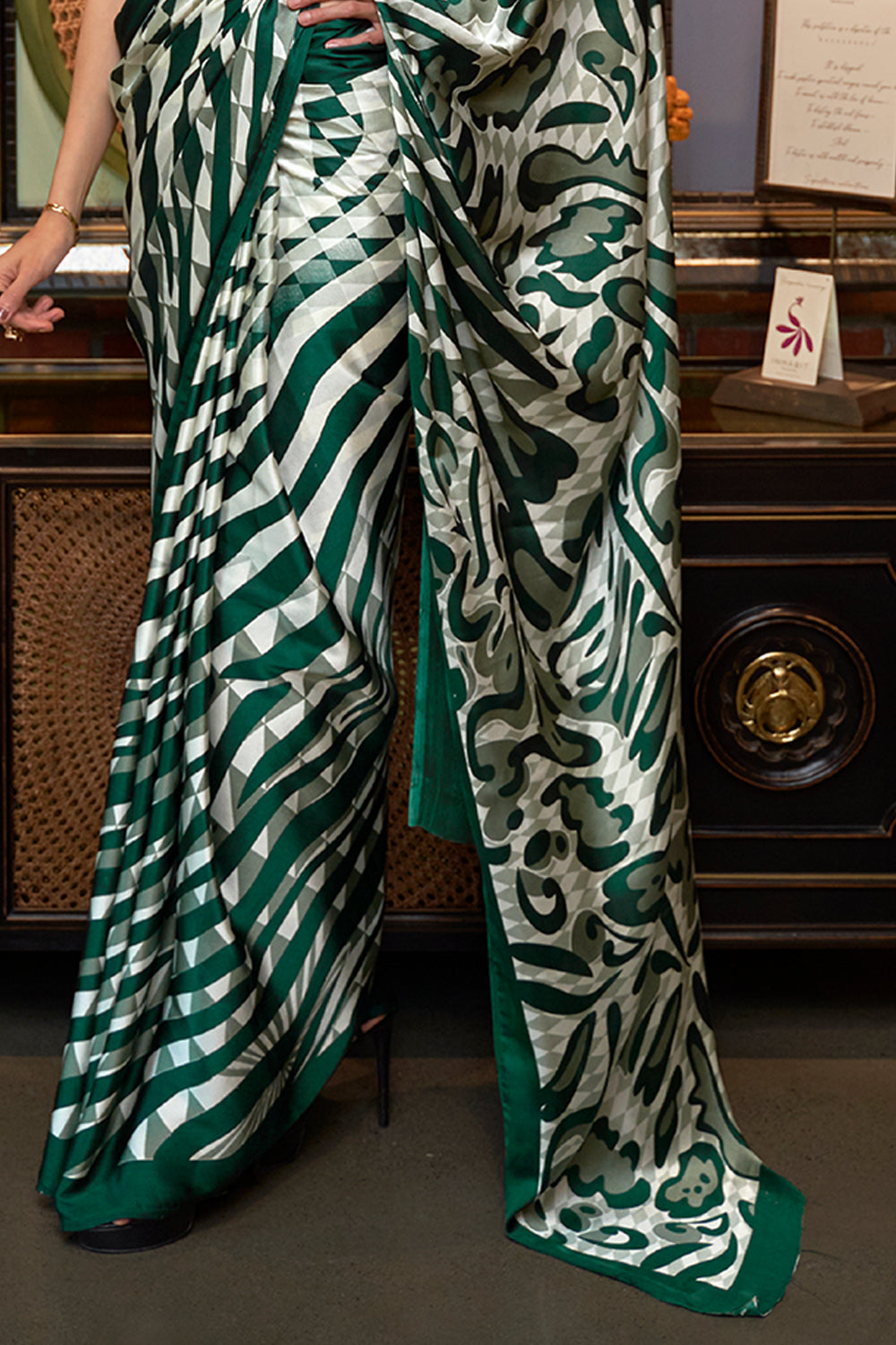 Buy Steel Grey Silk Saree Nitaraa