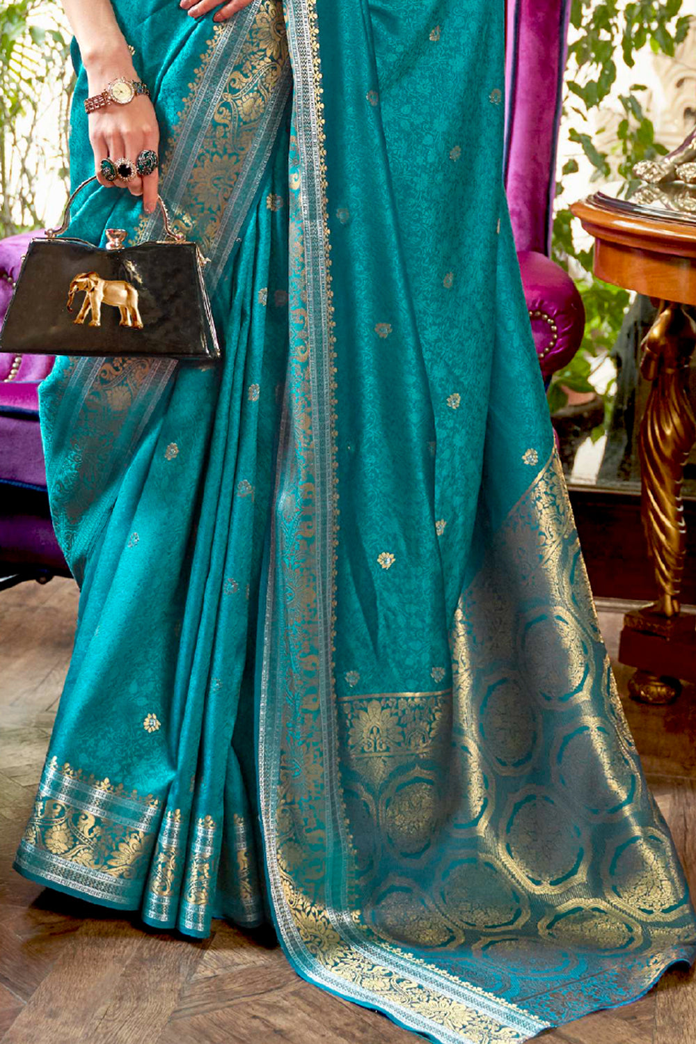 Buy Orchid Violet Kanjivaram Saree Nitaraa