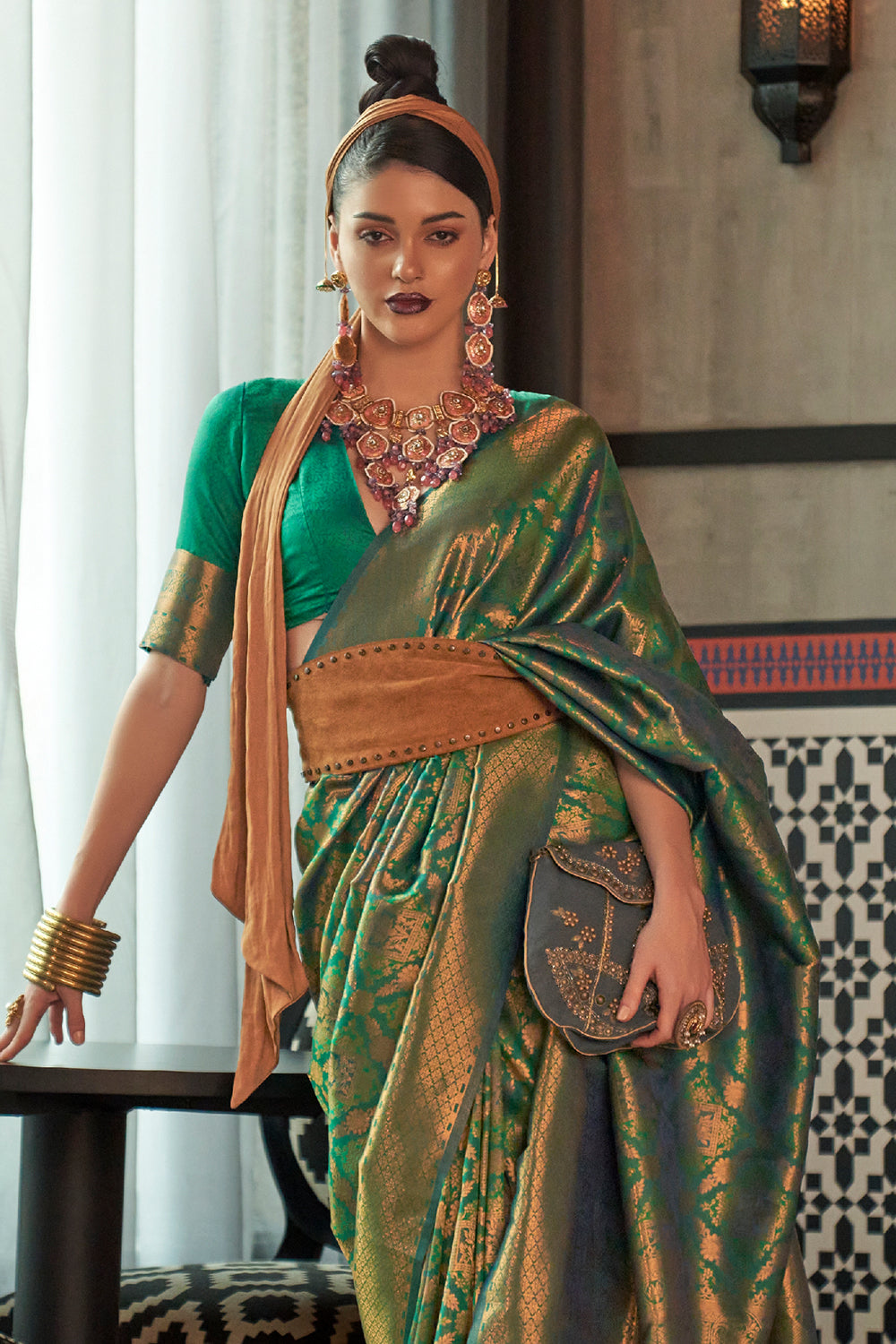 Buy Magenta Pink Zari Butta Saree Nitaraa