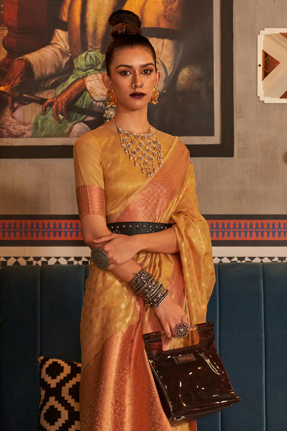 Buy Forest Green IIkal Saree Nitaraa
