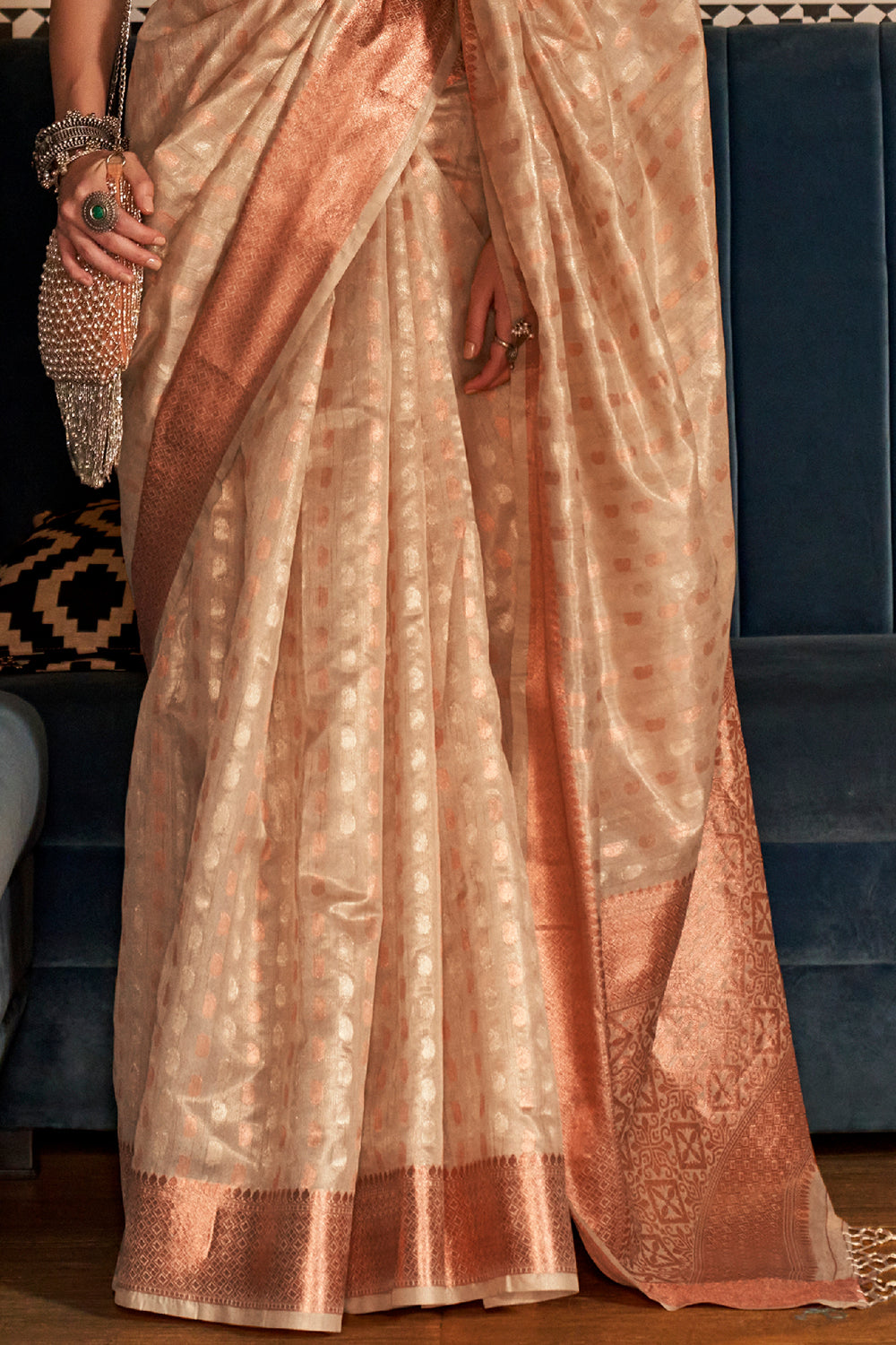 Buy Dark Blue IIkal Saree Nitaraa