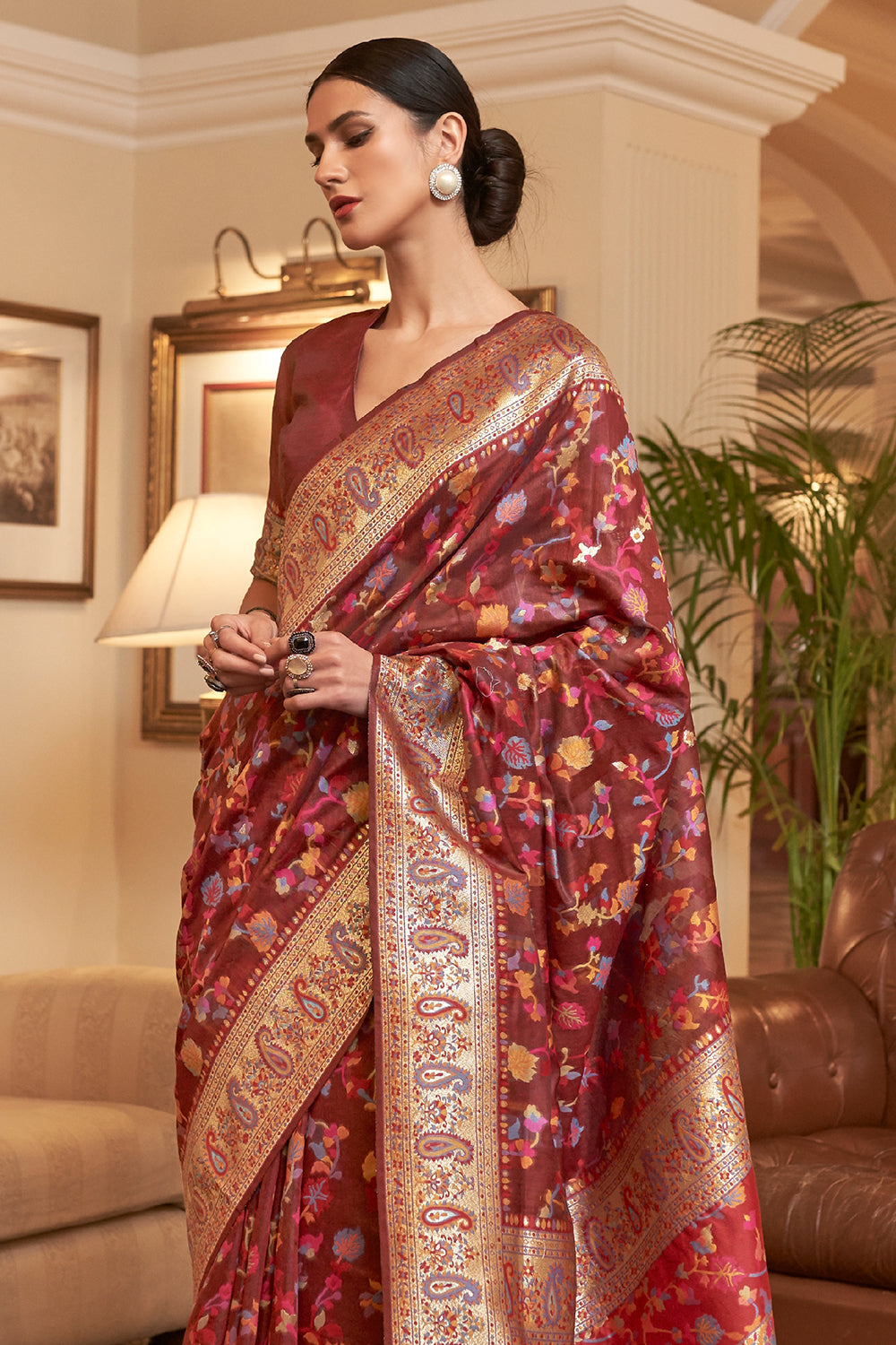 Buy Teal Blue Kanjivaram Saree Nitaraa